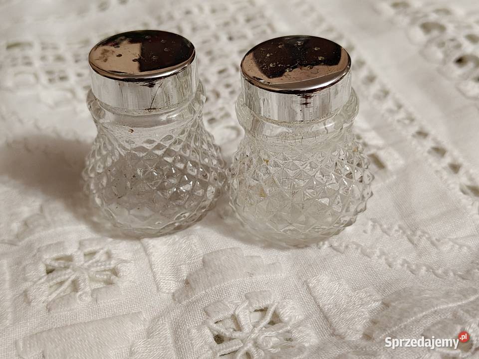 Szkło przyprawniki sól pieprz