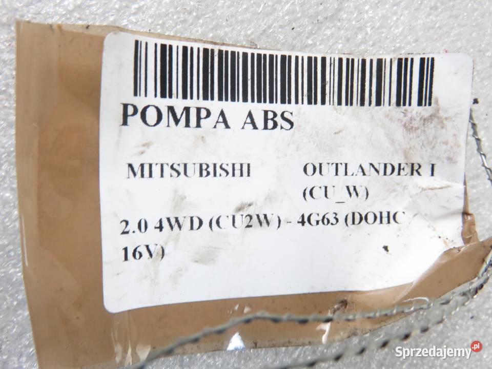 POMPA ABS MITSUBISHI OUTLANDER I 24 MB44W1749031 osobowe małopolskie