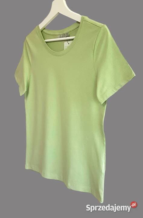 Damska bluzka oliwkowa bawełniana z krótkim Chrzanów