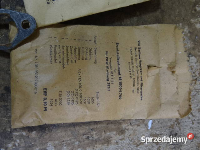 reperaturki gaźnik pompa paliwa uszczelki osobowe Żary