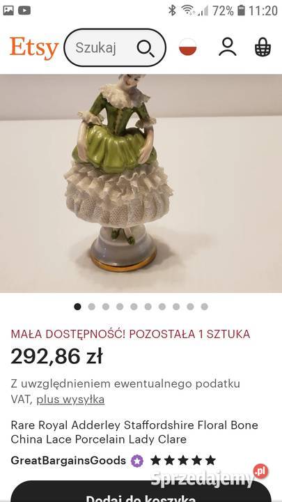 Figurka porcelanowa Adderley Floral Charles lubelskie Janów Lubelski