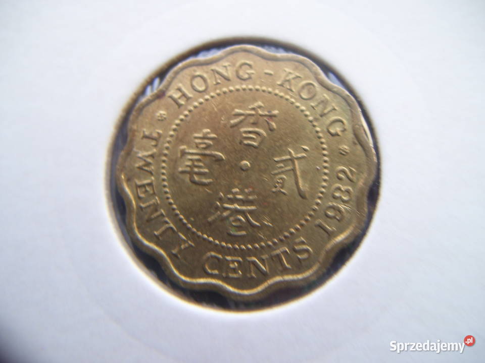 Stare monety 20 cent 1982 Hong Kong Lesko