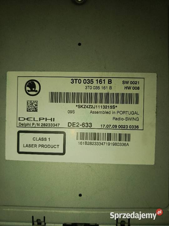 RADIO FABRYCZNE SKODA SUPERB Lift II CD Tychy sprzedam