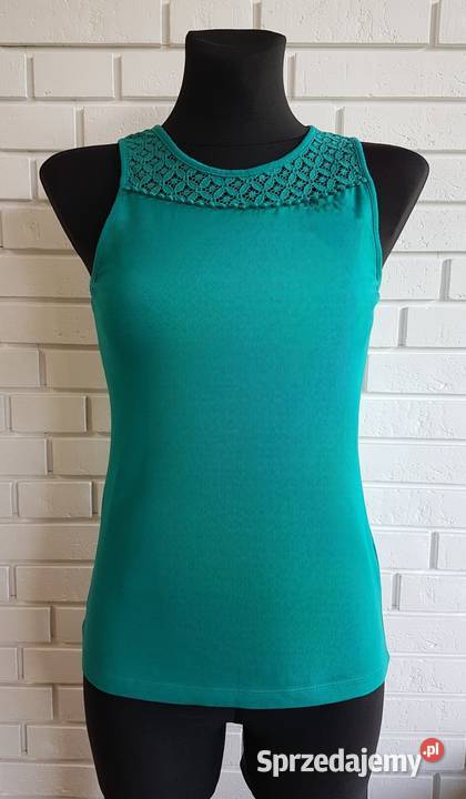 Bluzka koronkowa butelkowa zieleń esmara 36S Rozmiar 36(S) małopolskie Chrzanów