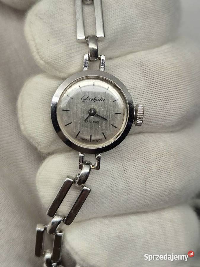 Damski mały zegarek biżuteryjny Glashutte Chorzów