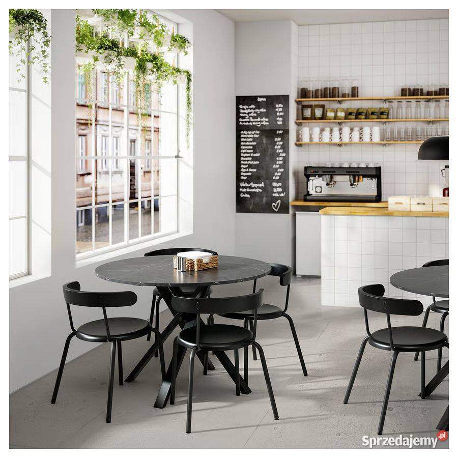Stół czarny imitacja marmuru 105 IKEA MARIEDAMM kujawsko-pomorskie Rypin sprzedam