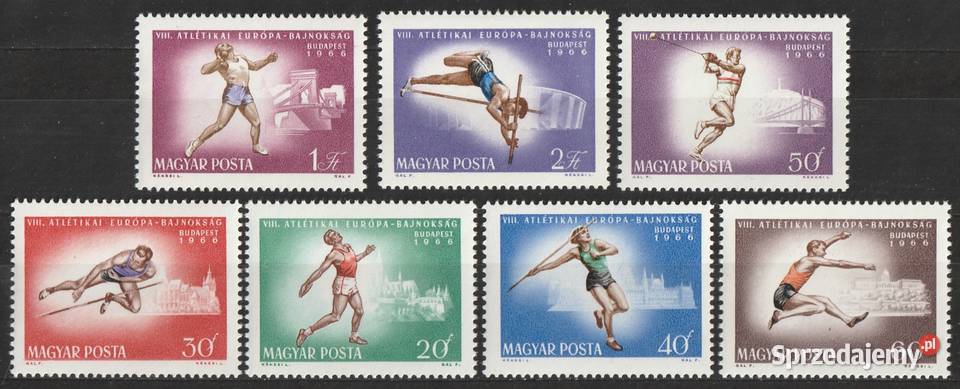 WĘGRY ME LEKKOATLETYKA 1966 CZYSTE Filatelistyka łódzkie sprzedam