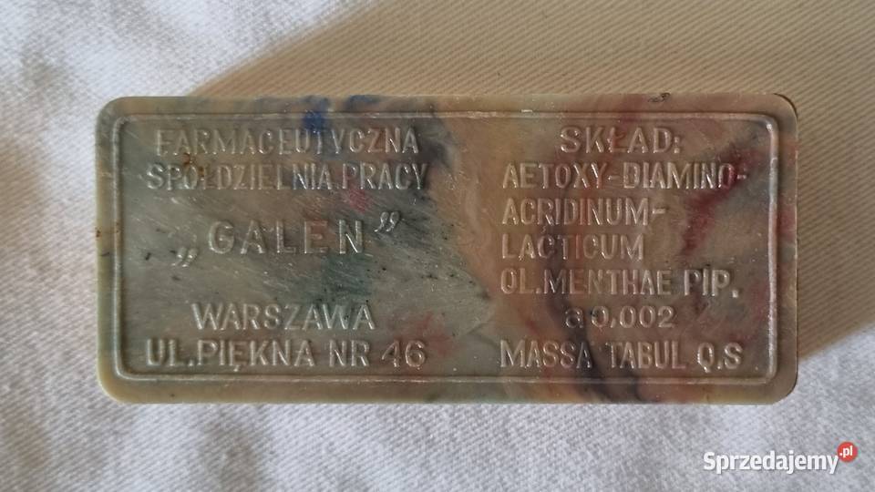 Plastikowe pudełko tabletkach do ssania Akron Antyki, Sztuka, Kolekcje Warszawa