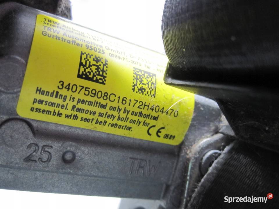 PEUGEOT 3008 I LIFT 16r pas bezpieczeństwa prawy sprzedam