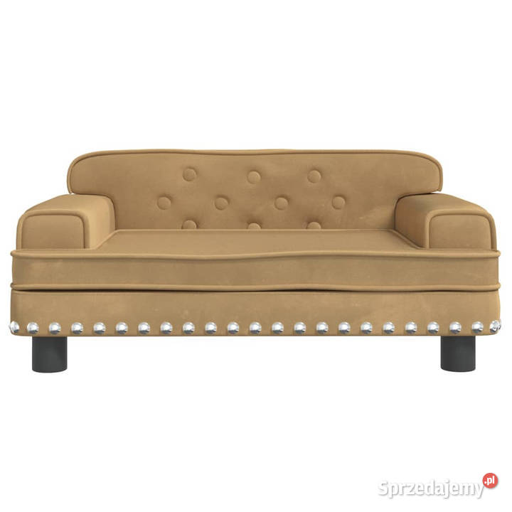 Sofa dzieci brązowa 70x45x30 aksamit WM3196298 Warszawa