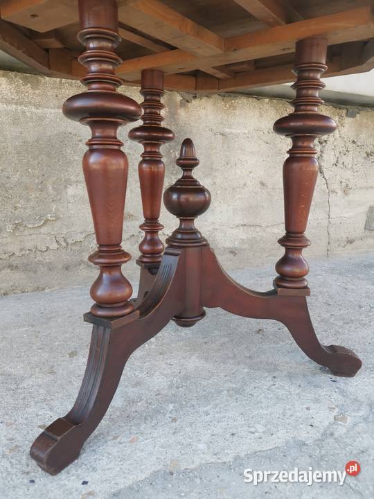 Ośmiokątny dekoracyjny stolik stół antyk dolnośląskie