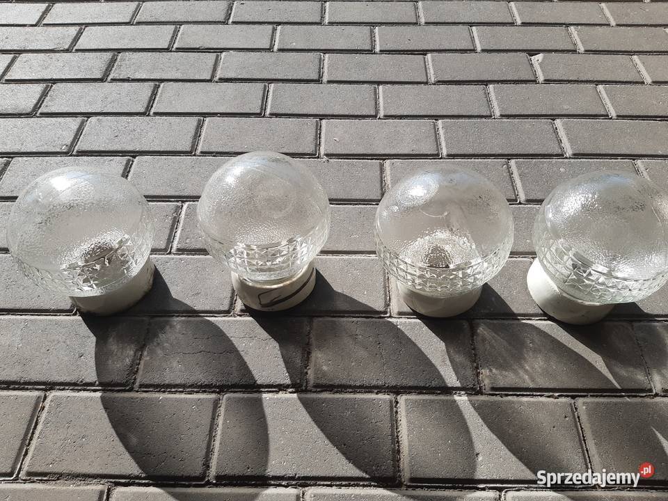 Lampy PRL vintage porcelana i szkło Retro oprawy Łomianki