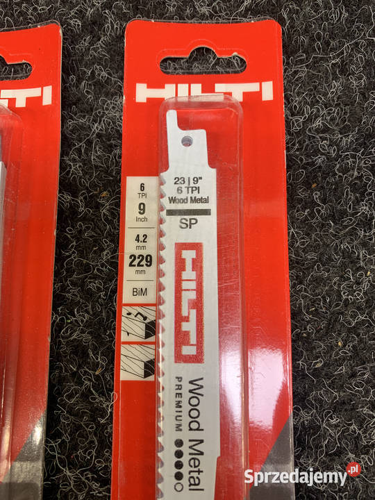HILTI SP Brzeszczot piły szablastej drewno metal Szczerbice