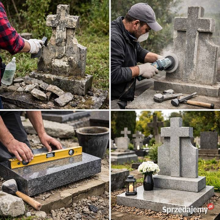 Rozebranie demontaż rozbiórka pomnika nagrobka dolnośląskie Wrocław