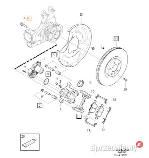 VOLVO sruba kolnierzowa hamulca tylnego kola Bielany Wrocławskie