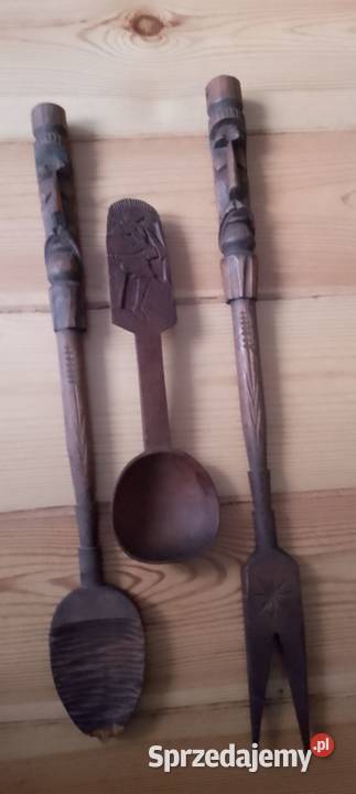 Stare Łyżki rzeźbione ozdobne śląskie Częstochowa