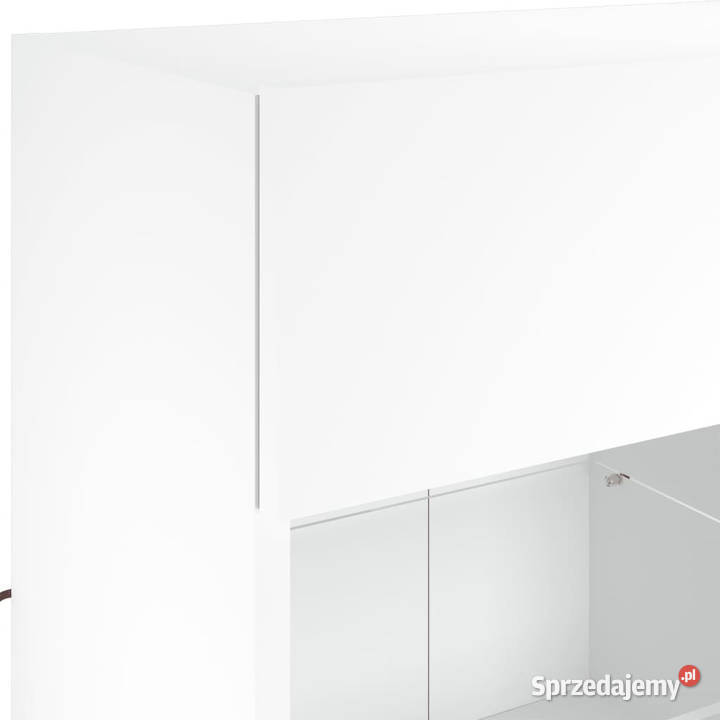 Ścienna szafka TV z LED biała 785x30x605
