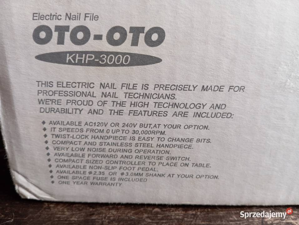 Zestaw do PAZNOKCI OTOOTO ETP3000 Frezarka Pozostałe Warszawa