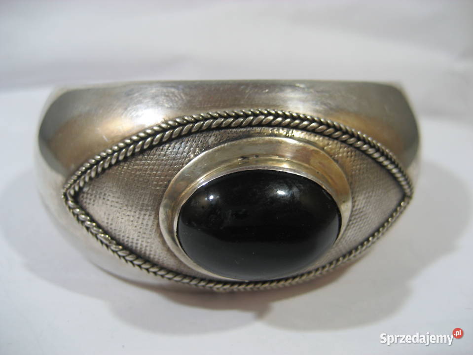 Srebrna Branzoleta z Onyxem Warszawa