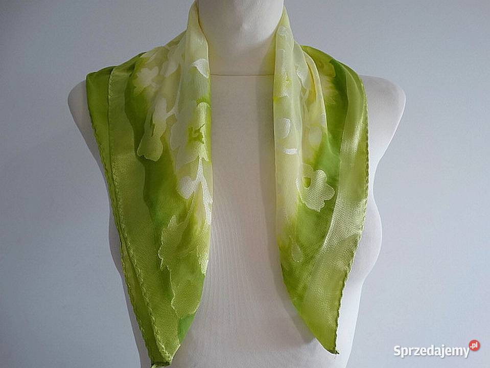 Apaszka Jedwabna 100 Naturalny Jedwab Chustka Łomża sprzedam