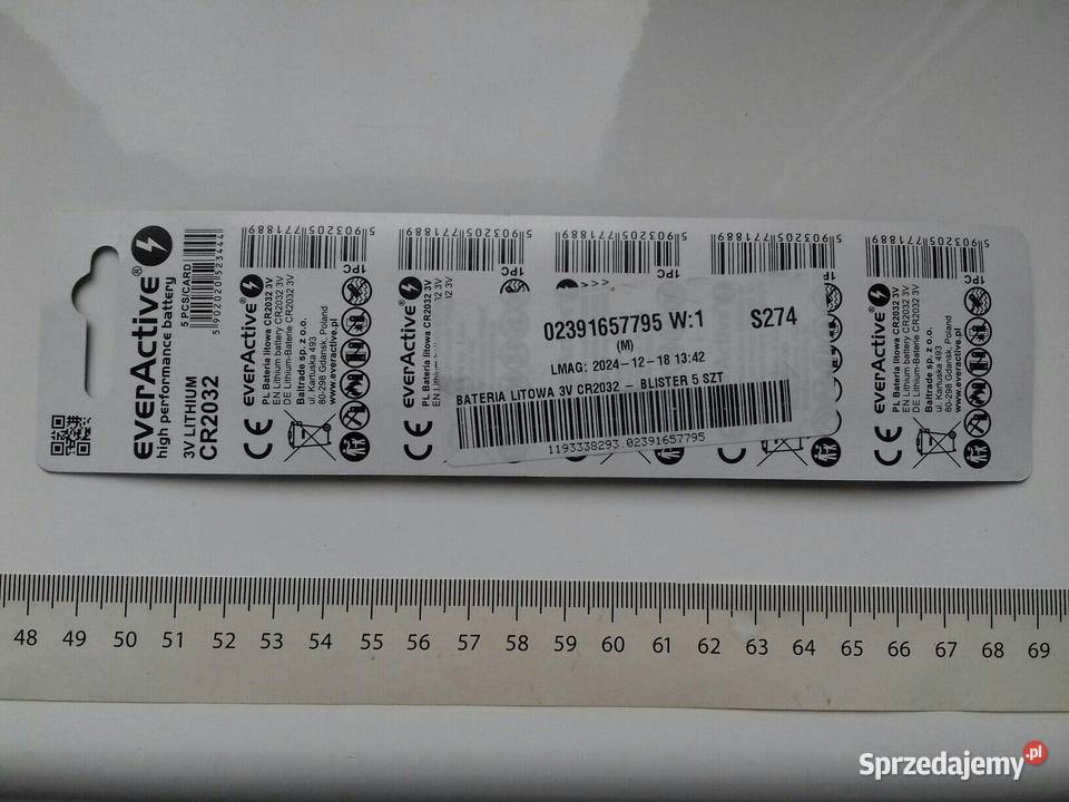 Bateria pastylkowa CR2032 EverActive Lithium 3V Bydgoszcz