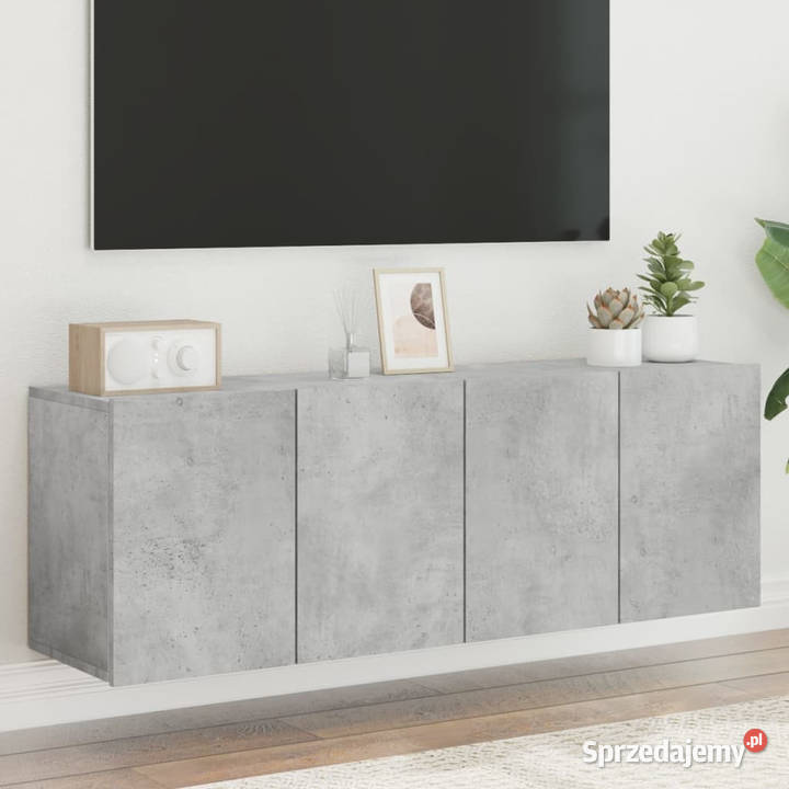 Ścienne szafki TV 2 szarość betonu 60x30x41 Warszawa sprzedam