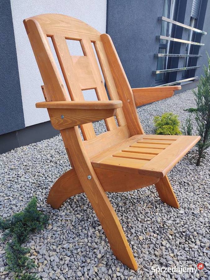 Krzesło ogrodowe drewniane składane, tarasowe X lamel nr 3