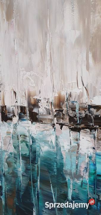 Abstrakcja ręcznie malowana 80x120 Szczecin sprzedam
