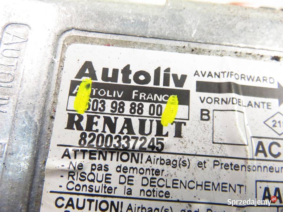 MODUŁ AIRBAG RENAULT MEGANE II 603988800 małopolskie