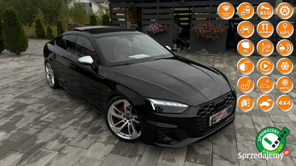 Audi S5 Sportback 30tfsi 353 black edytion czujnik martwego pola Gdańsk