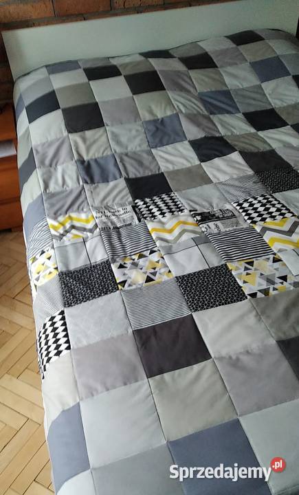 Narzuta patchwork 195x220 Szara industrialna Olsztyn