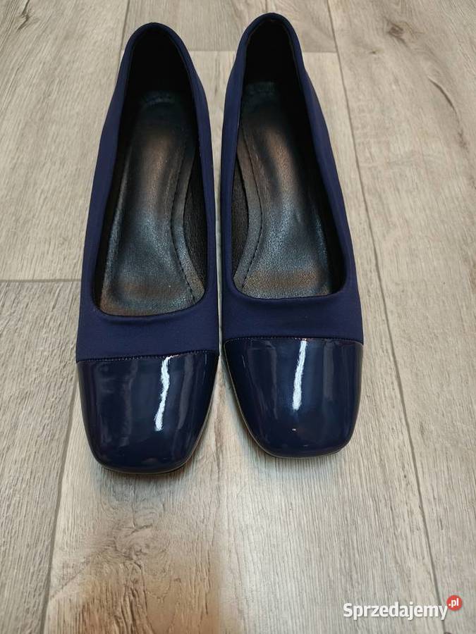 42 Granatowe niskie czółenka wieczorowe NOWE małopolskie Kraków sprzedam
