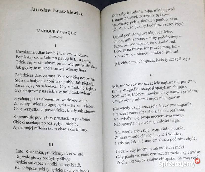 Powiedz mnie kochasz wiersze miłosne W Siemion Chełm