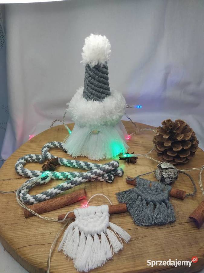 Makrama mikołaje figurki dekoracje wnętrz święta Sędziszów Małopolski sprzedam