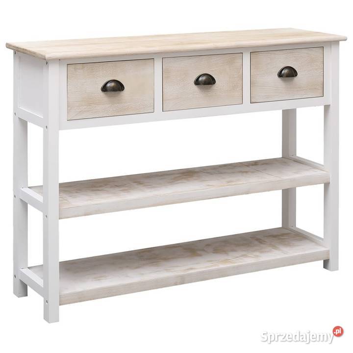 Szafka białobrązowa 108x30x76 lite drewno Nowy Sącz