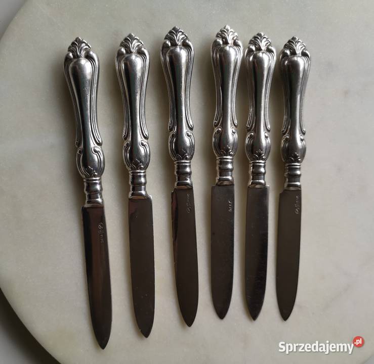noże deserowe posrebrzane Dania vintage Toruń sprzedam
