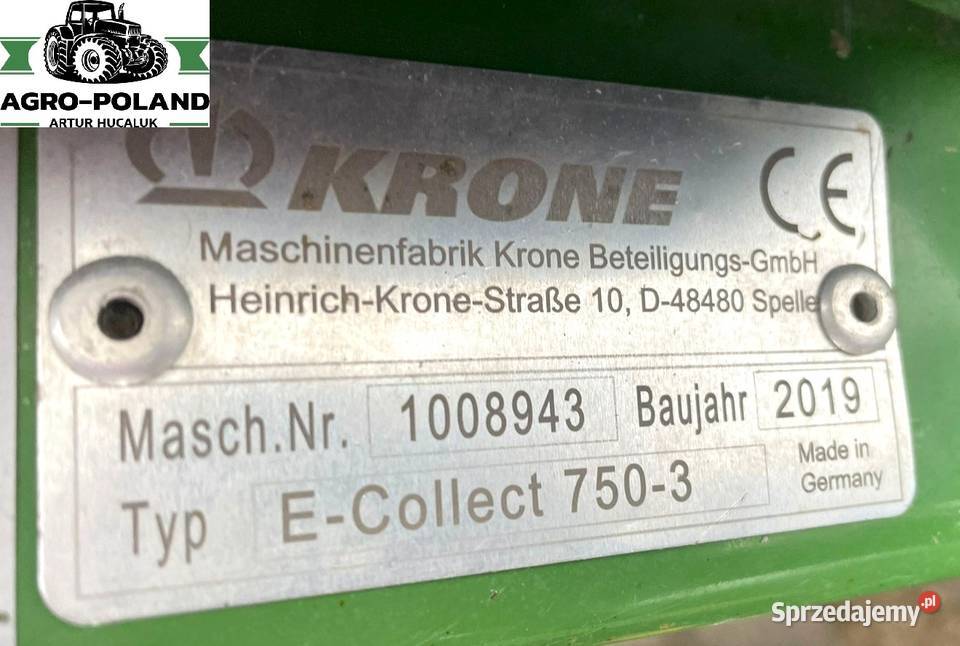 KRONE EasyCollect 7503 2019 AUTOPILOT AUTO