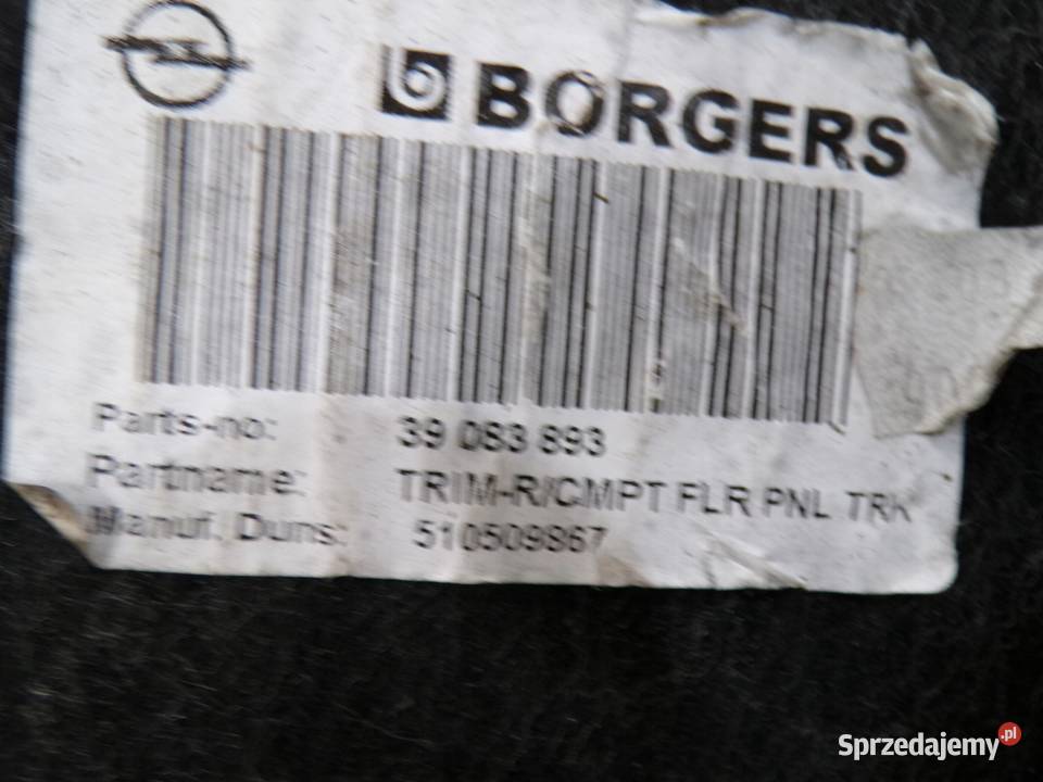 DYWAN PODŁOGA BAGAŻNIKA OPEL ASTRA K HB 39083893