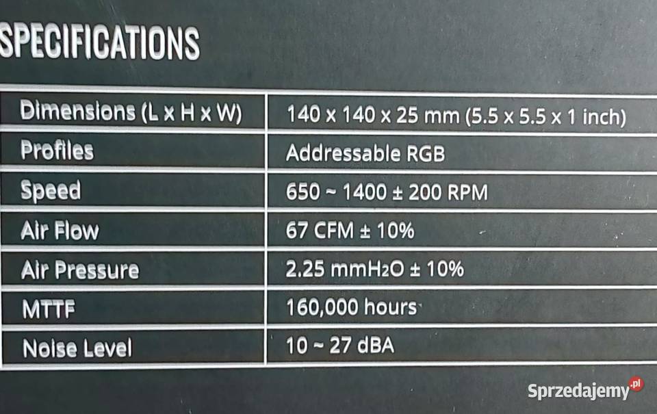 Wentylator Cooler Master 140 x 140 mm podkarpackie Przemyśl