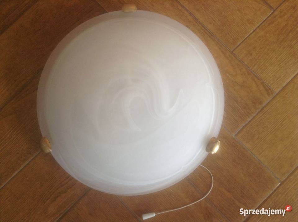 2 plafoniery szklane na metalowej podstawie Opole