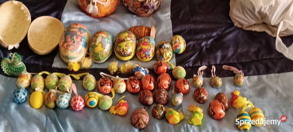 JAJA WIELKANOCNE OZDOBY PRL TEKTUROWE BAJKOWE Poznań