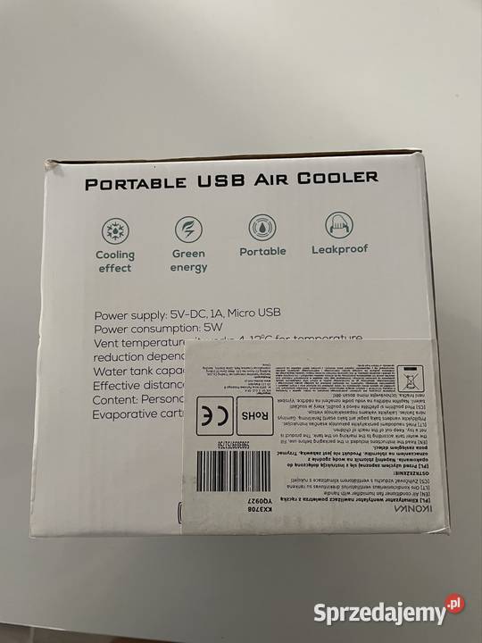 Mini klimatyzer USB przenośny air cooler nowy na Bukowina Sycowska sprzedam