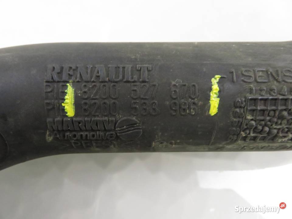 RURA INTERCOOLERA MEGANE II 15 dCi 8200527670 Przewody powietrza