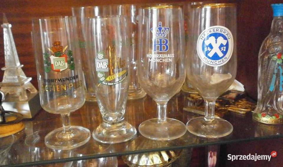 4 niemieckie Pokale Kieliszki Szklanki na nóżce Porcelana i szkło Kraków sprzedam
