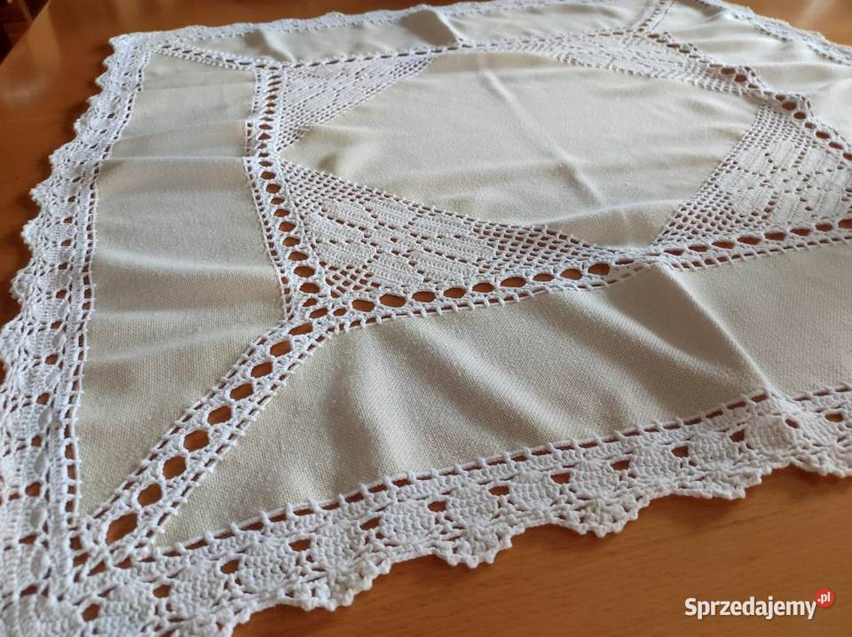 Cepelia bieżnik serweta lniany szydełkowy świętokrzyskie Kielce sprzedam
