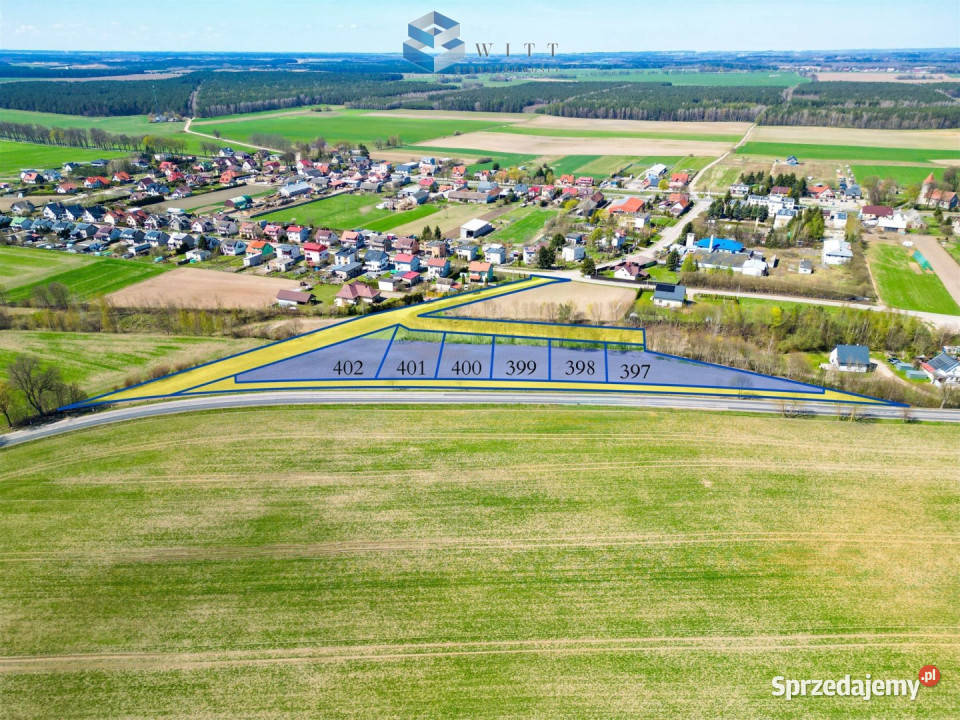 Działka Uzdowo 1280m2 75zł/m2 warmińsko-mazurskie