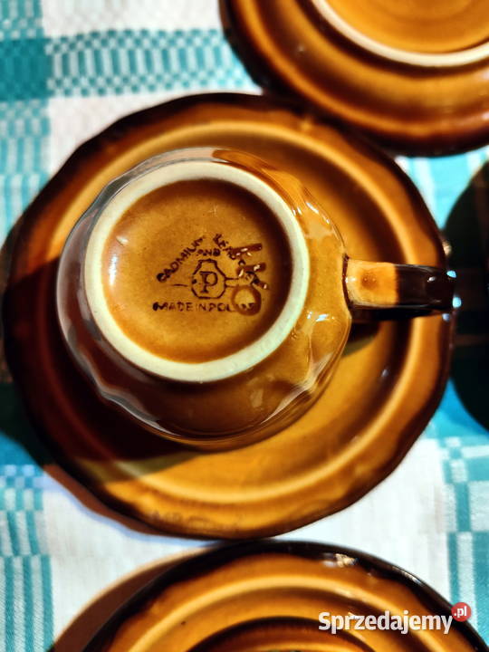 Porcelit Pruszków 4 filiżanki PRL Lublin