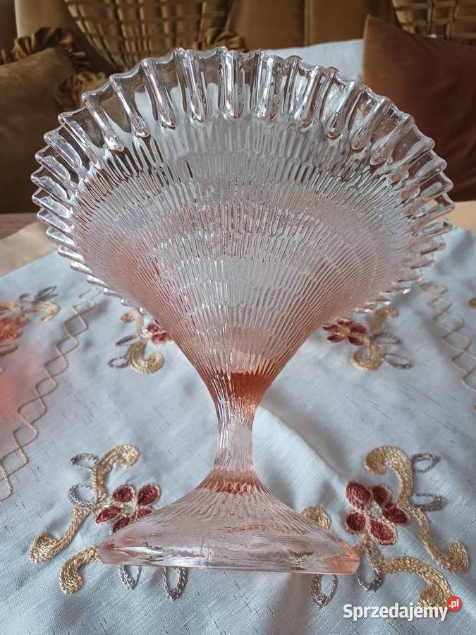 Piękna duża rozalinowa patera owocarka Ząbkowice Poznań
