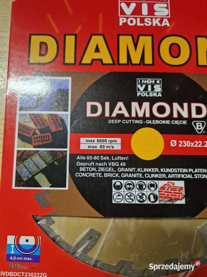 INTERVIS 230mm x 223mm TARCZA DO BETONU GŁĘBOKIE wielkopolskie