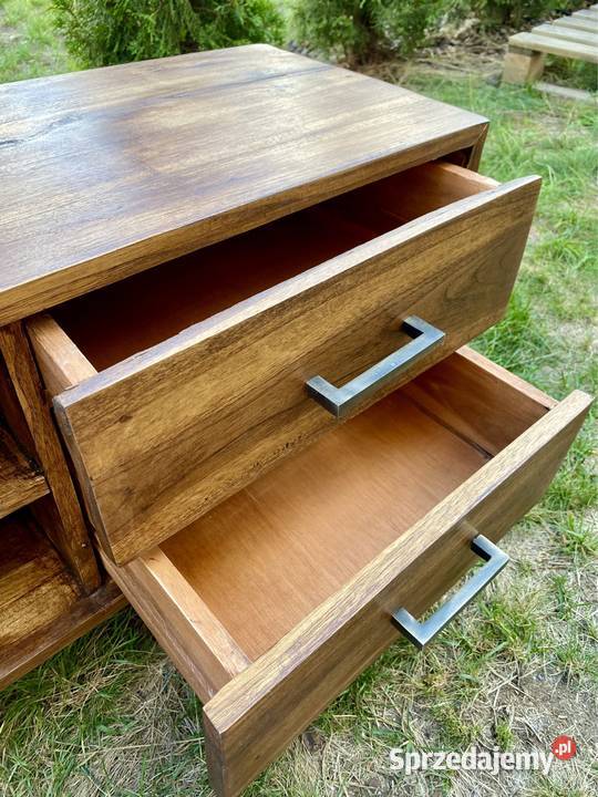 Sprzedam drewnianą komodę szafkę pod tv z teka 120cm Toruń